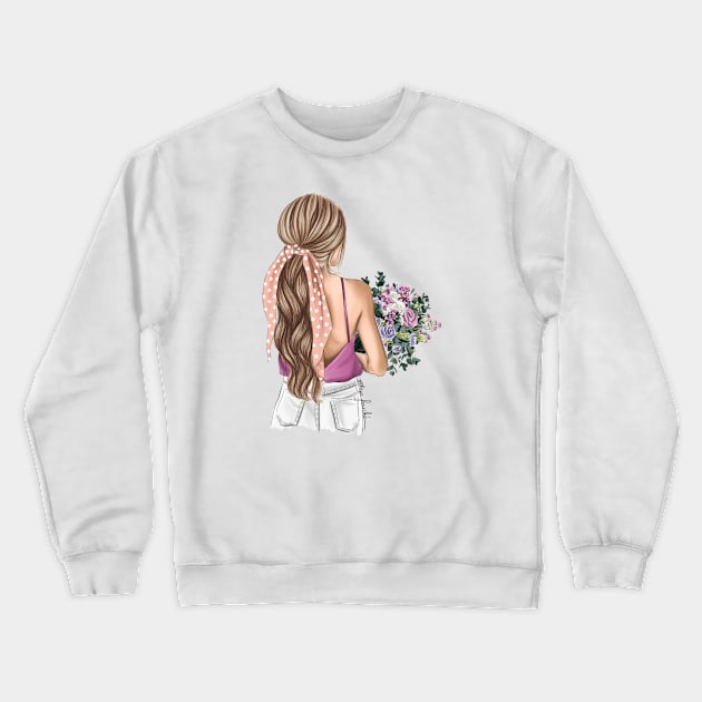 Spring Dreaming Crewneck Sweatshirt by elzafoucheartist